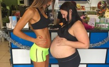 Cette photo a été prise alors qu’il n’y avait que quatre semaines d’écart entre les deux grossesses