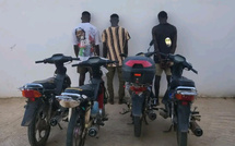 Kaolack : la police de Ndorong met la main sur un trio de voleurs de motos