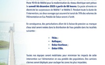 Alimentation en eau: SEN'EAU et SENELEC annoncent des perturbations