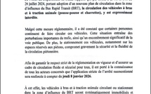 Circulation anarchique autour du BRT : Le Préfet durcit les sanctions