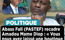 Abass Fall de Pastef réplique sèchement à Amadou Mame Diop