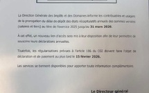États récapitulatifs 2025 : La DGID prolonge le délai de dépôt des états récapitulatifs annuels, jusqu'au 31 mars 2026