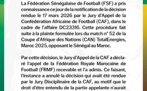 CAF : Le Sénégal sanctionné d’un forfait, la FSF saisit le TAS
