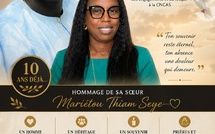 Dix ans déjà : hommage à El Hadj Mame Maguette Kankou Thiam ( Mariètou Thiam Seye )