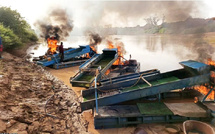 Kédougou : dix dragues détruites par les éléments du Point d’appui du GARSI 2 sur la Falémé
