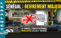 Sénégal: le Conseil constitutionnel invalide la loi de révision constitutionnelle n° 18/2026