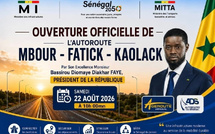 Autoroute Mbour–Fatick–Kaolack: Ouverture définitive ce samedi 22 août 2026