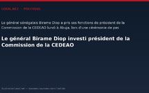 Le général Birame Diop investi président de la Commission de la CEDEAO