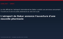 L'aéroport de Dakar annonce l'ouverture d'une nouvelle pharmacie