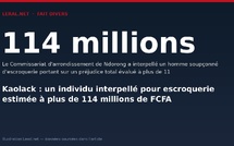 Kaolack : un individu interpellé pour escroquerie estimée à plus de 114 millions de FCFA