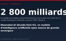 Moonshot AI dévoile Kimi K3, un modèle d'intelligence artificielle open source de grande envergure