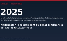 Madagascar : l'ex-président du Sénat condamné à dix ans de travaux forcés