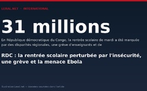 RDC : la rentrée scolaire perturbée par l'insécurité, une grève et la menace Ebola
