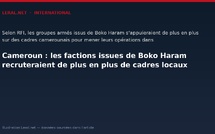 Cameroun : les factions issues de Boko Haram recruteraient de plus en plus de cadres locaux