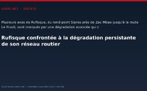 Rufisque confrontée à la dégradation persistante de son réseau routier
