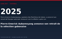 Pierre-Emerick Aubameyang annonce son retrait de la sélection gabonaise