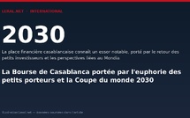 La Bourse de Casablanca portée par l'euphorie des petits porteurs et la Coupe du monde 2030