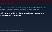 Sécurité routière : Amadou Guèye présente « Explicode » à Kaolack