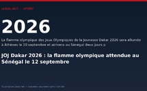 JOJ Dakar 2026 : la flamme olympique attendue au Sénégal le 12 septembre
