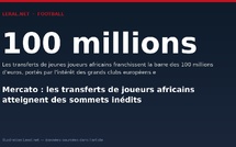 Mercato : les transferts de joueurs africains atteignent des sommets inédits