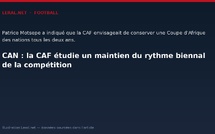 CAN : la CAF étudie un maintien du rythme biennal de la compétition