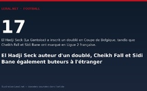 El Hadji Seck auteur d'un doublé, Cheikh Fall et Sidi Bane également buteurs à l'étranger